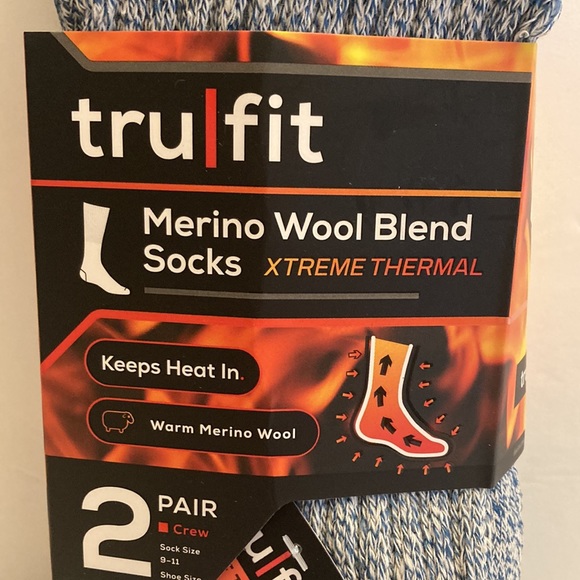 Merino Wool Blend Socks Xtreme Thermal Warm Cold Weather Boot Socks Blue - Picture 4 of 16